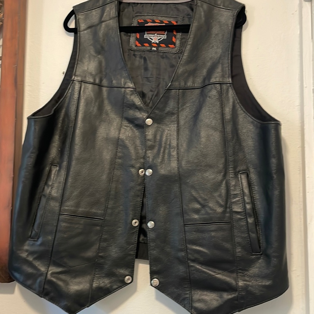 Interstate Leather man Vest size 3XL